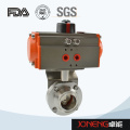Válvula de borboleta pneumática apertada de processamento de alimentos de aço inoxidável (JN-BV1010)