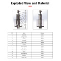 Straight Three-clamp Regulating Valve with Pressure Gauge