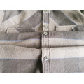 Men casual y/d algodão flanela camisa