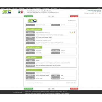 Mexique Importer des données personnalisées de GÉNÉRATEUR À ESSENCE