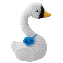 Crochet Swan Goose Doll Decoração para casa Amigurumi Crianças Brinquedos