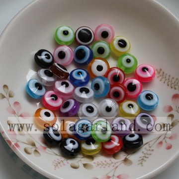 7 * 10 MM Resina Evil Eye Beads com 1.5 MM de orifício