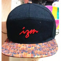 100% Cotton 5 Panels Embroidered Sport Baseball Cap