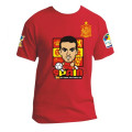 Fan de football Espagne 2014 cartoon t-shirts pour la Coupe du monde brésilienne