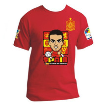 Aficionado al fútbol 2014 España camisetas de dibujos animados para la Copa del mundo Brasil