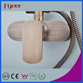 Fyeer Exposed Bathroom Antique Brass Rainfall Shower Set