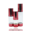 cosmetic red transparent plastic pump spray airless bottle