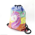 Custom Sequins Drawstring Bag Unicorn Magic Backpack