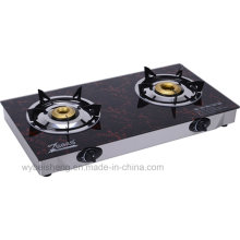 Deaktop Gas Stove, Double Burner, Glass Material