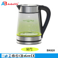 wholesale 1200/2200W 1.8L LED lights change color as water heats up folding electric ceramic glass stainless steel water kettle