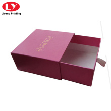 Boîte d&#39;emballage de bijoux de tiroir à glissière en carton rouge