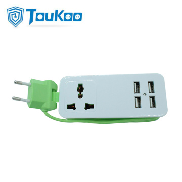 4 USB ports universal travel extension socket