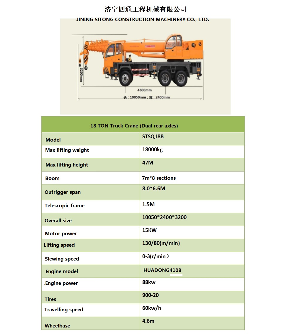 18 ton mobile crane