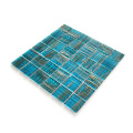 Внешняя крупная мозаичная голубая стеклянная плитка бассейна