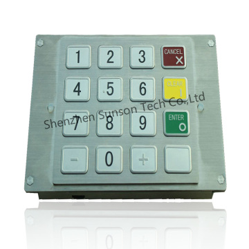 Stainless Steel Small Size Payment Kiosk Encryption Keypad