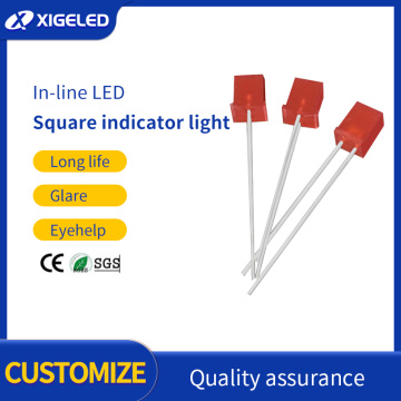 Lámpara LED cuadrada LED LED Luz indicadora de dos colores