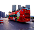 Open top double decker sightseeing bus