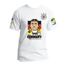 fã de futebol da Alemanha de moda 2014 dos desenhos animados camisetas para a Copa do mundo brasileira