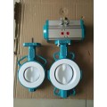 PTFE Lined Wafer Butterfly Valve with Pneumatic Actuator