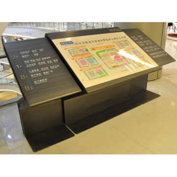 Shopping Mall Aluminum Metal Pavement Commercial Floor Type Directory Signage