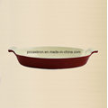 Esmalte Cast Iron Roasting Fish Pan Tamanho 34X21cm