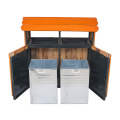 Outdoor Steel-Wood Separate Dustbin (C6500)