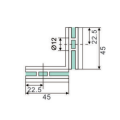 Stamping Rounded Square 90 Degree Double Clamps