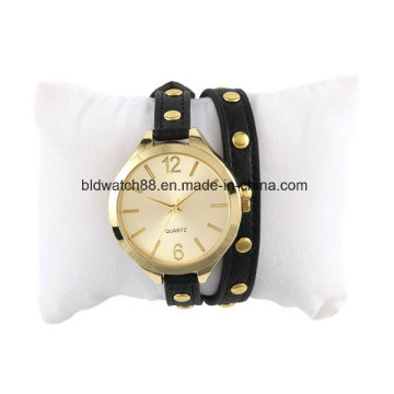 Wrap Around Ladies Bracelet en cuir en cuir Bracelet Montres