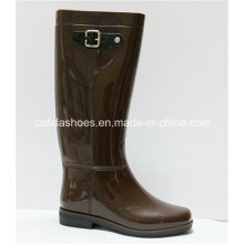 Nueva moda Comfort Flat Lady Rain Boots para las mujeres