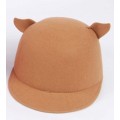 2014 nova moda Cute Cat orelhas lã pura chapéu liso transbordando Fedoras mulheres homens chapéu