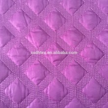 2015 fashion fleece/polyester padded fabric with quilting