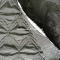 velboa/polyester embroidered thermal padded fabric with quilting for down coats/jacket