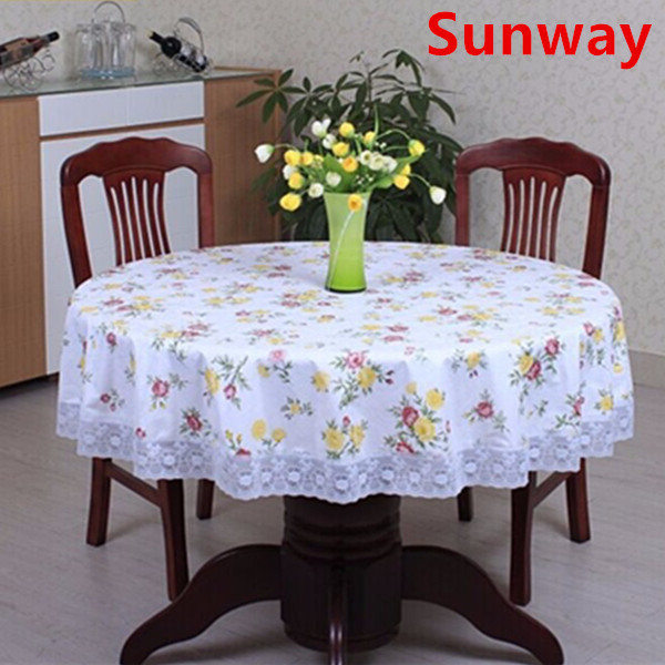 Round Wipeable Tablecloth