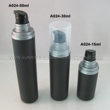 PP Round Black Airless Lotion Bottles