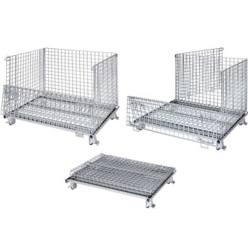 Foldable Galvanized Wire Mesh Storage Container