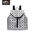 Geometric lingge backpack fashion hologram backpack leather