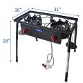 150000BTU Outdoor Camping Double Burner Propane Gas Stove