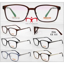 Cadre optique Tr90 avec temple en métal en stock (9035)