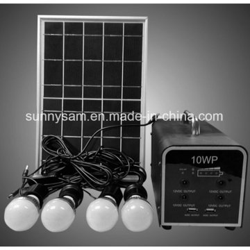 New Home Solar Lighting System Lampe mit 10W Solar Panel