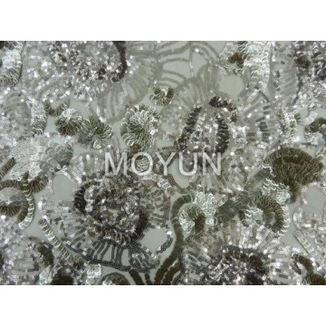 POLY MESH AVEC BRODERIE DE SEQUIN 3 MM + 5 MM 50 52 "