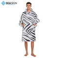 Seaskin personalizado impressão digital Microfiber adulto Surf Poncho Tonto com capuz Poncho