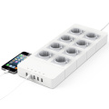 8 Outlet UE / Us / UK / Au Prise électrique avec chargeur USB 5 ports