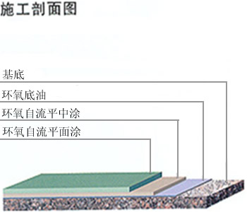 Self-leveling sectional view