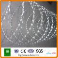 hot sale galvanized security used razor wire prison fence, razor blade barbed wire, razor wire price (Anping ASO)