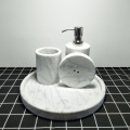 accessoires de tasse de bain en marbre blanc