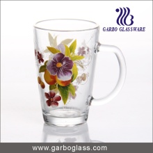 12oz taza de vidrio de la etiqueta con la manija (GB094212-HCS-116)