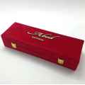 Red Velvet MDF Gift Packing Box For Saffron