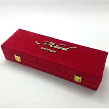 Красная бархатная подарочная упаковочная коробка для шафрана для шафрана
