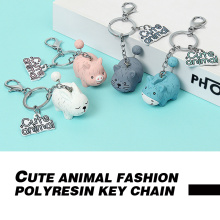 Chaîne de clé de polyresin de mode d&#39;animal mignon