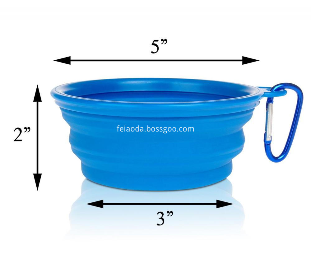Flexible And Durable Foldable Silicone Pet Bowl
